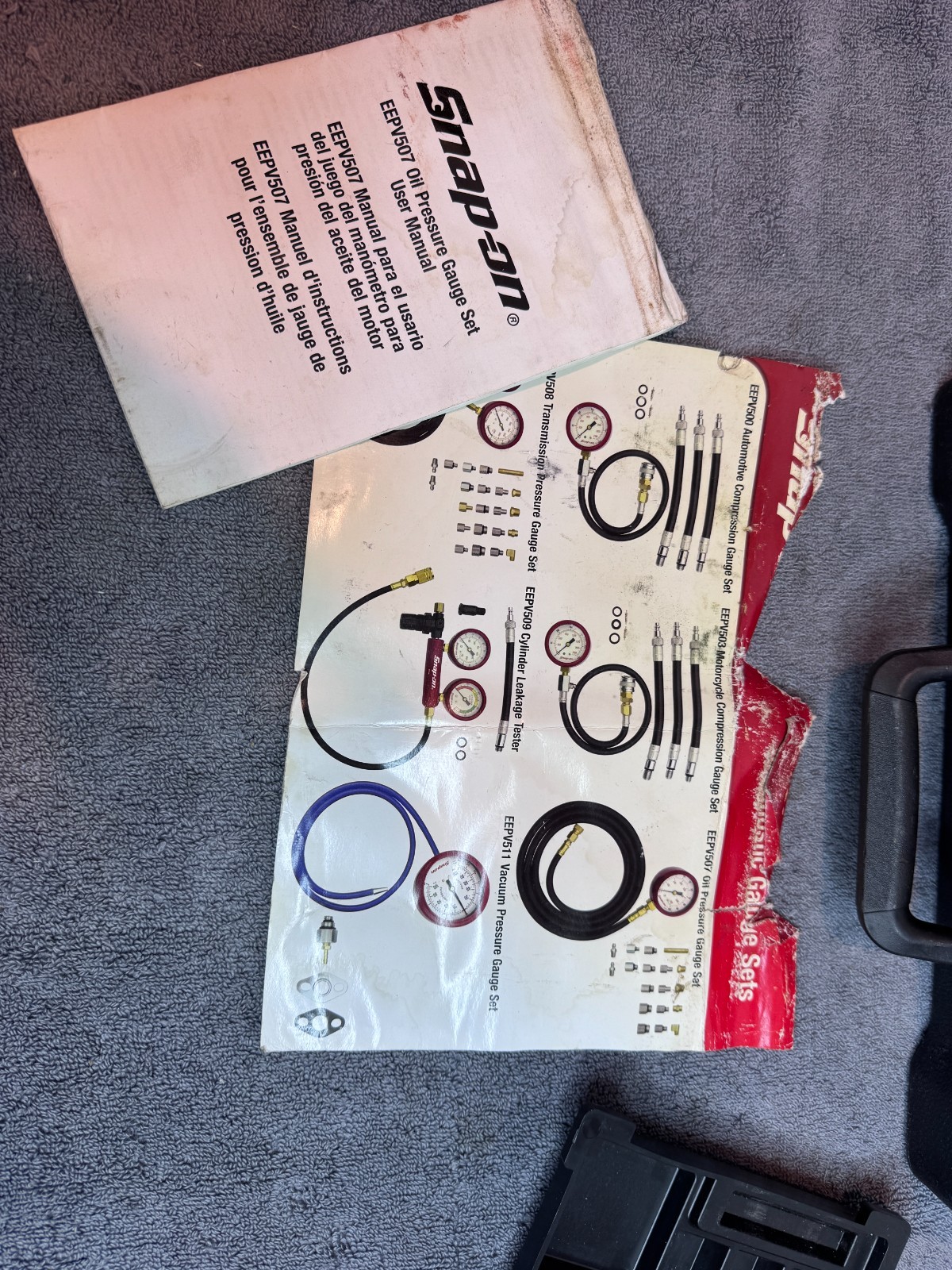 Used Snap-on EEPV507 Oil Pressure Gauge Set with Free Shipping