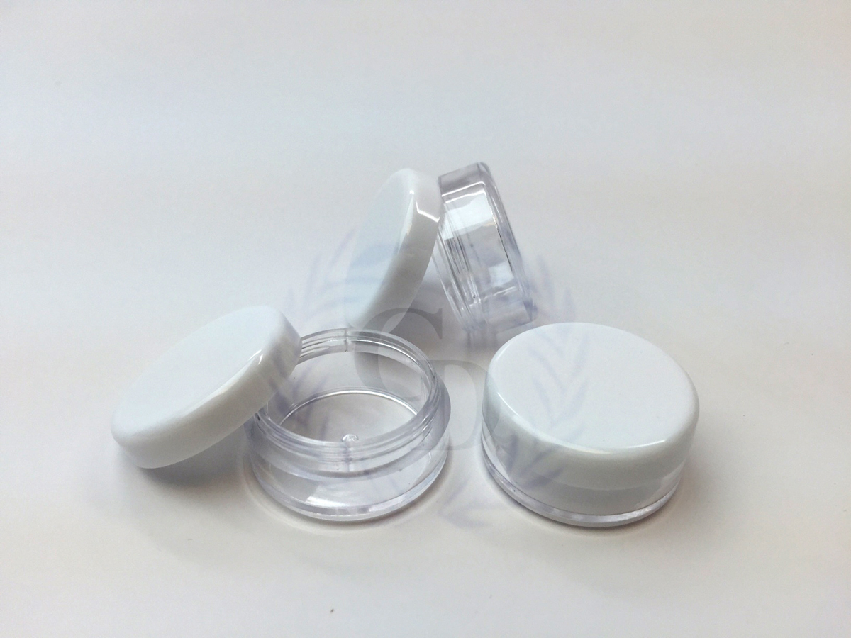 1000Pcs 5g White Cosmetic Empty Jar Pot Eyeshadow Makeup Face Cream Lip Balm 5ml
