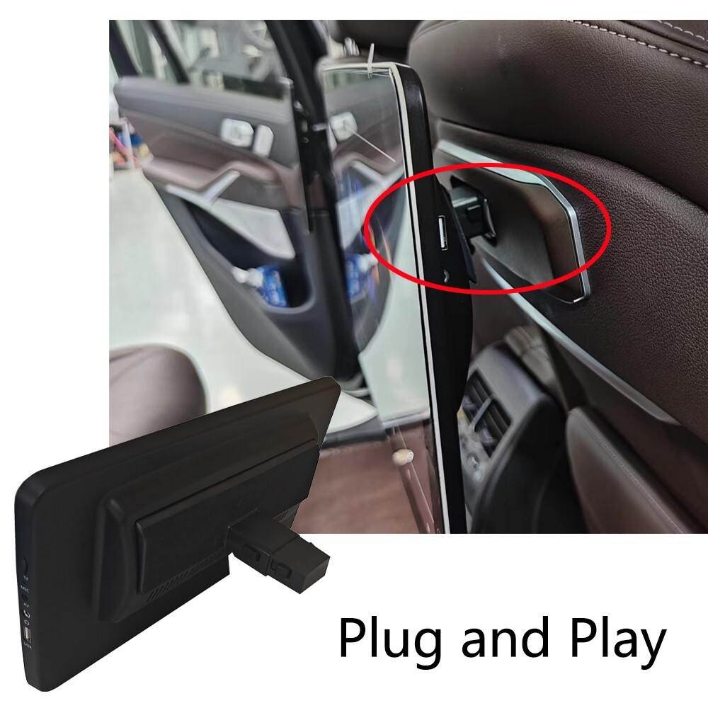 Plug & Play Android Car Headrest Monitor For 2025 BMW X7 Rear Seat Entertainment
