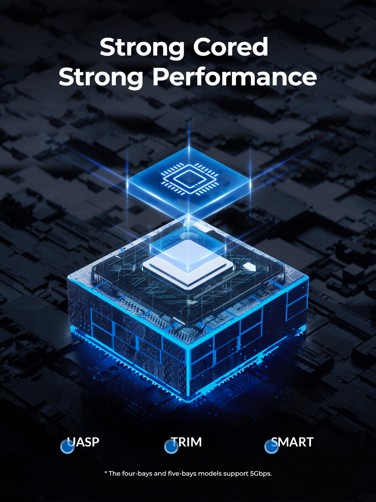 ORICO 4/5 Bay Hard Drive Station Type-C 3.1 Drive Enclosure for 2.5/3.5" HDD SSD