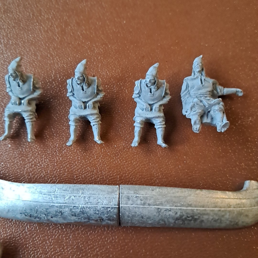 Mithril Miniatures M130 - Laketown longboat & Crew Sold As Seen
