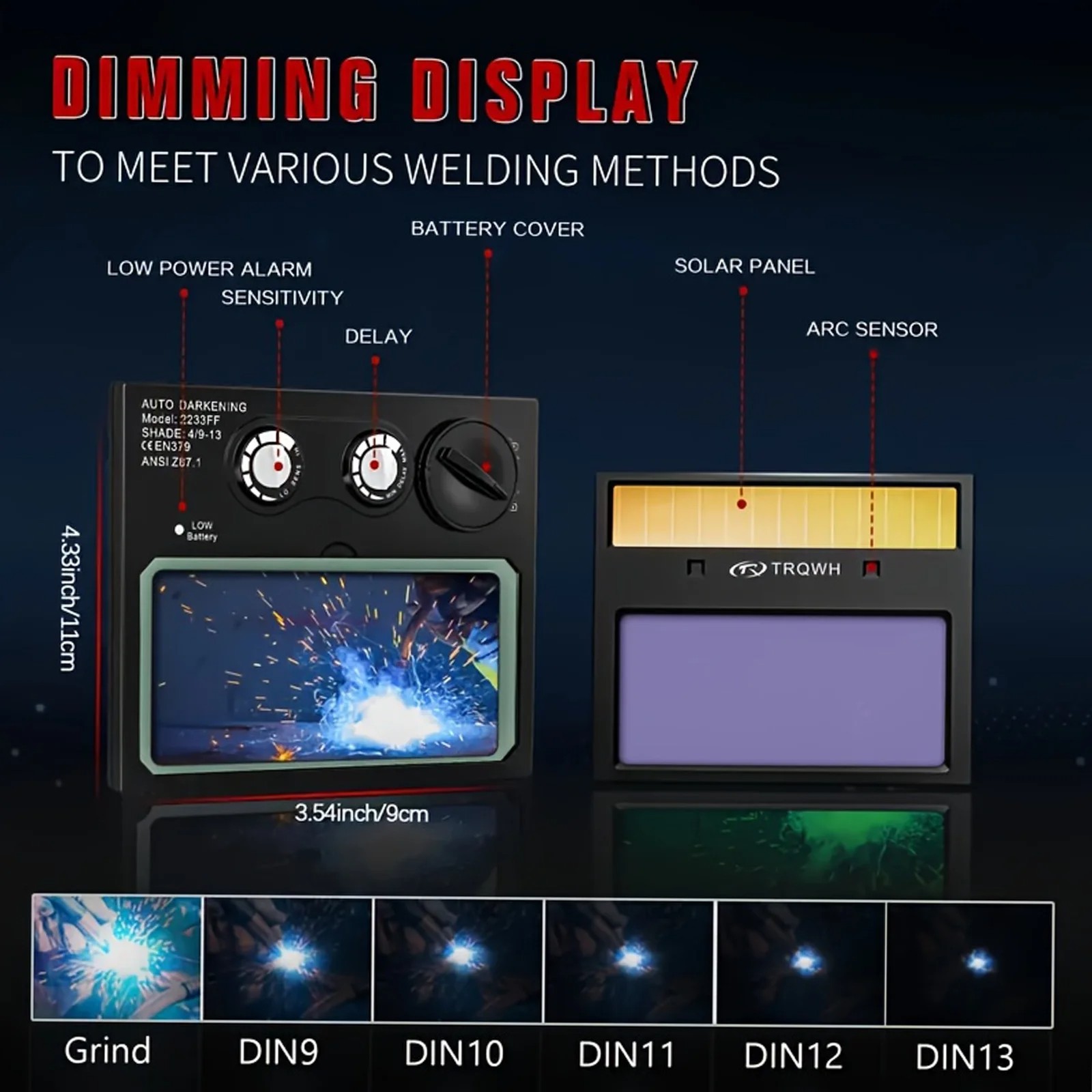 True Color Auto Darkening Welding Helmet - Multi-Process Welding & Grinding