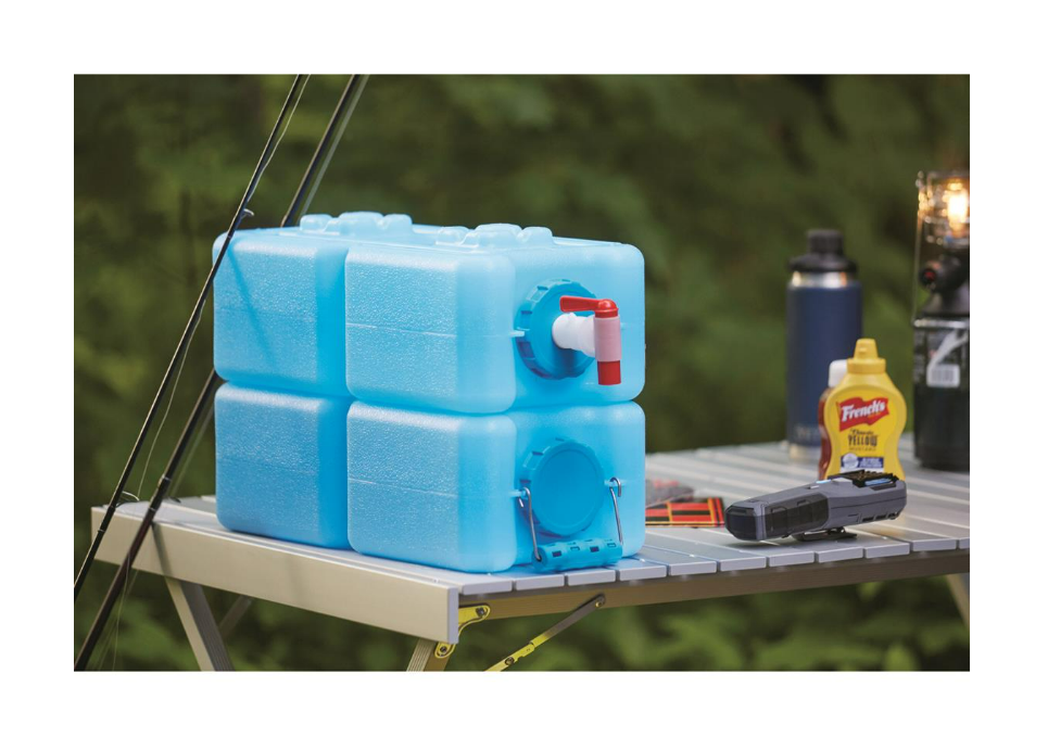 (4-Pack) Portable Camping Water Storage Container 3.5 Gallon Stackable BPA Free