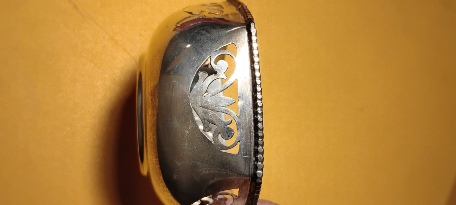 GORGEOUS EAST INDIAN 850 SILVER BOWL PRETTY PIERCED DESIGNS 66gms 4" W x 1.75"H