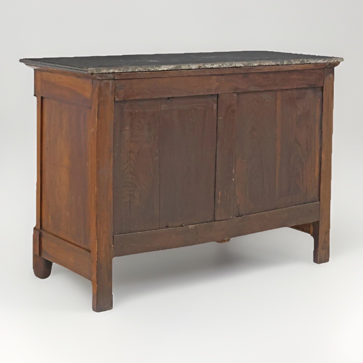 ANTIQUE FRENCH EMPIRE MARBLE-TOP WALNUT COMMODE CHEST OF DRAWERS 50.5” x 23”