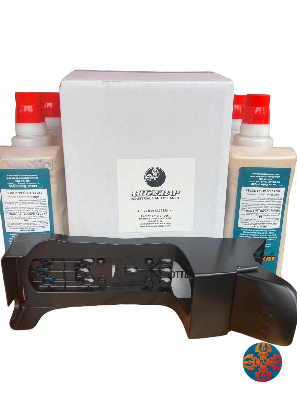 BEST WALNUT SHELL INDUSTRIAL HAND SOAP HAND CLEANER Case 4ea 120oz AND DISPENSER