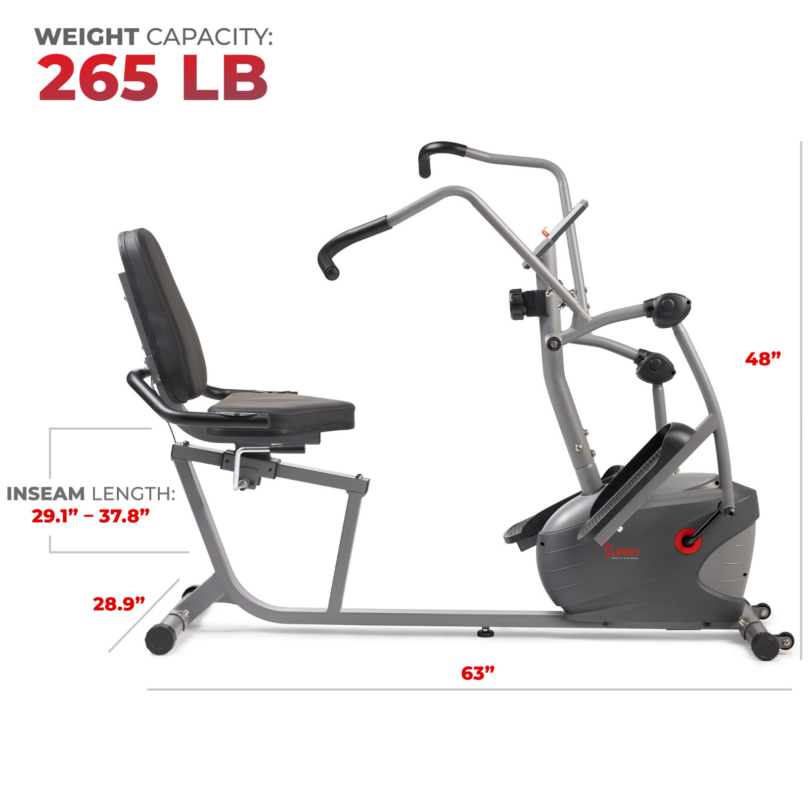 Performance Interactive Series Recumbent Cross Trainer Elliptical - SF-RBE420035
