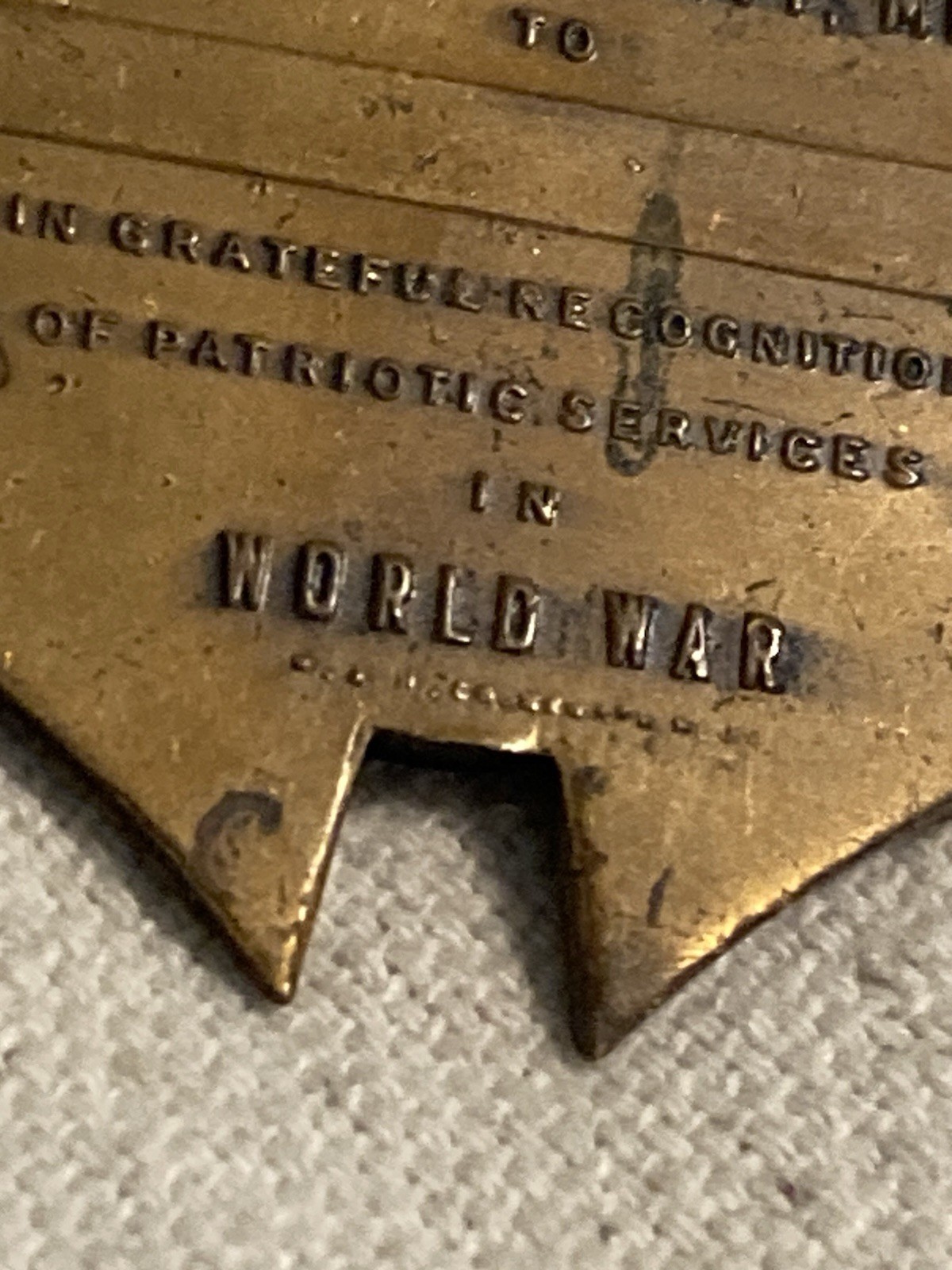 WW1 Goodhue County Minn Minnesota Service Medal Victory 1917-1919 World War