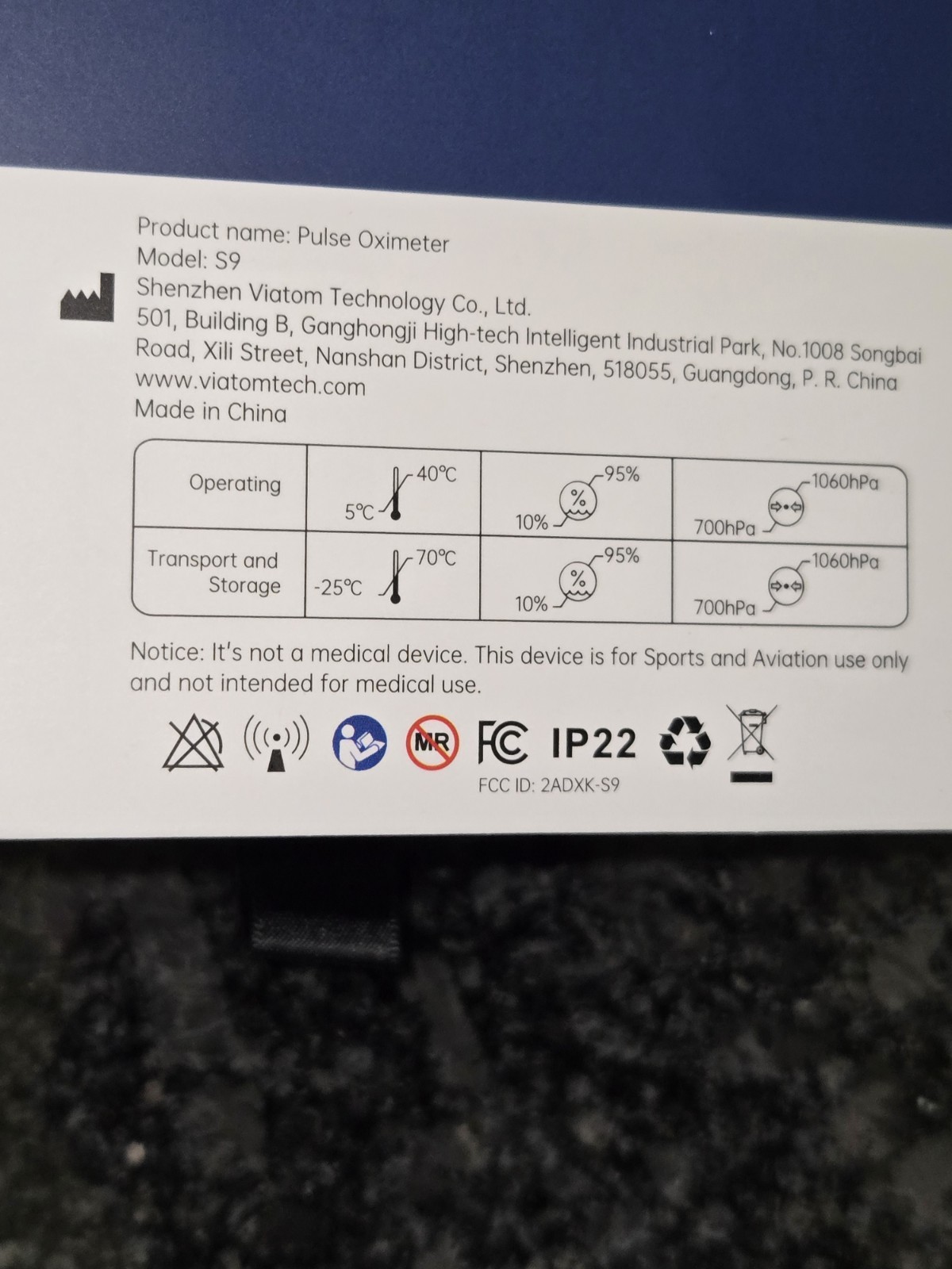 NEW Wellue Viatom 02Ring Wearable Model S9