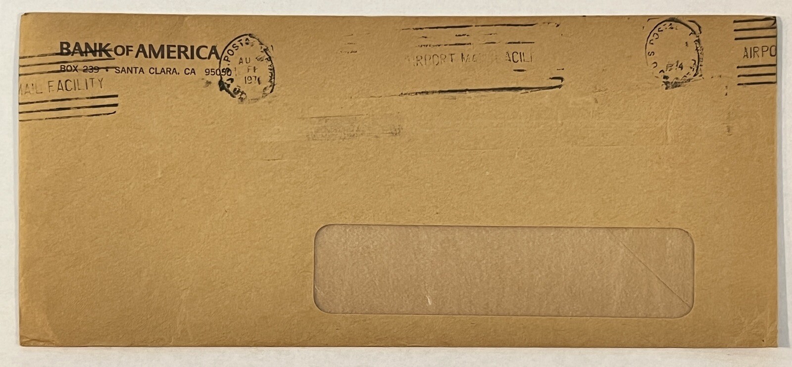 ERROR 1970s US COVER BANK OF AMERICA CALIFORNIA WITH BOTCHED CANCEL