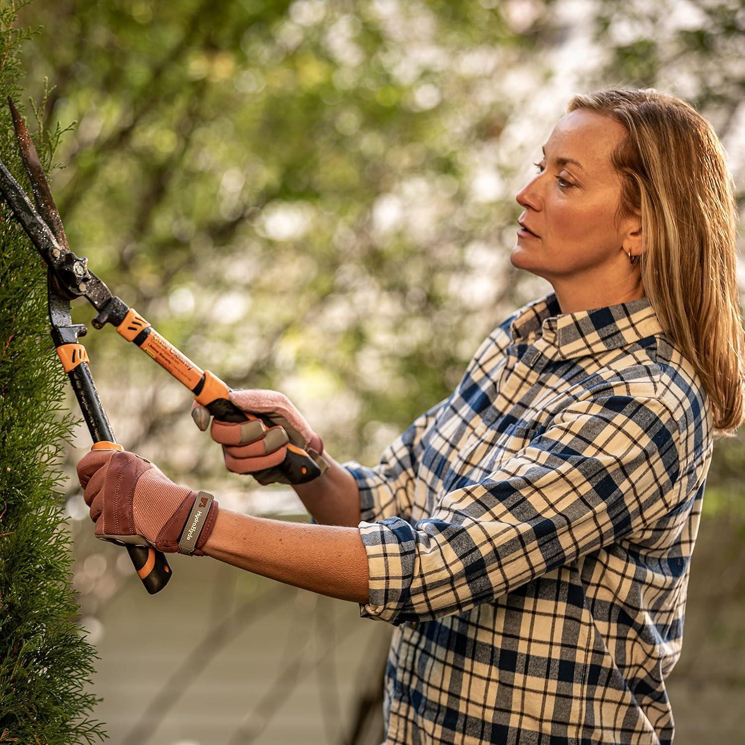 Wells Lamont Women's HydraHyde Water-Resistant Leather Palm Hybrid Work Gloves