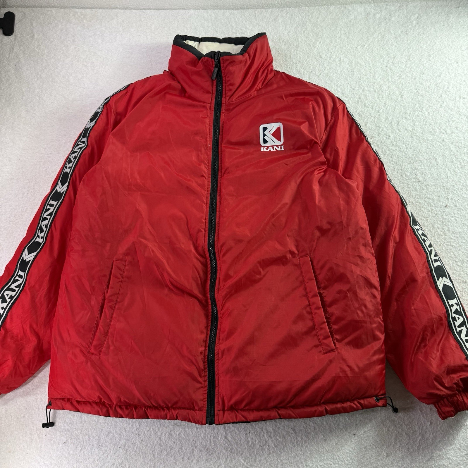 Vintage Karl Kani Sport Men's Reversible Puffer Jacket Size XL Tupac Hip Hop