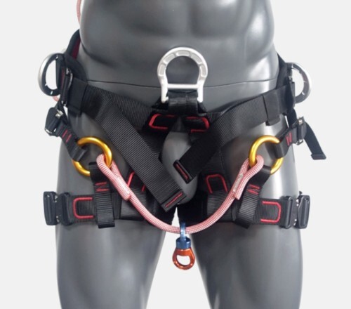 Climbing Half Body Harness Rope Arborist Saddle Tree Bridge Caving Rescue CE