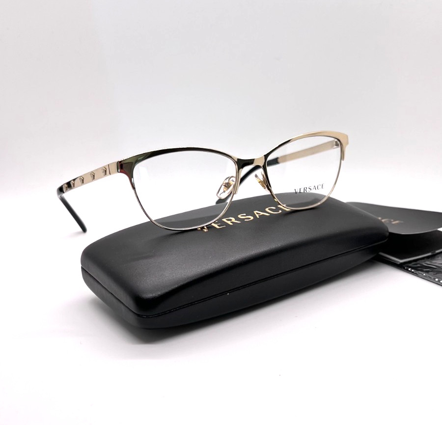 VERSACE 1251 1252 Women Eyeglasses 53-16-140 Pale Gold 100% Authentic