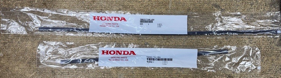 Genuine OEM Honda Civic 2016 - 2021 Wiper Rubber Insert Pair Front Set Insight