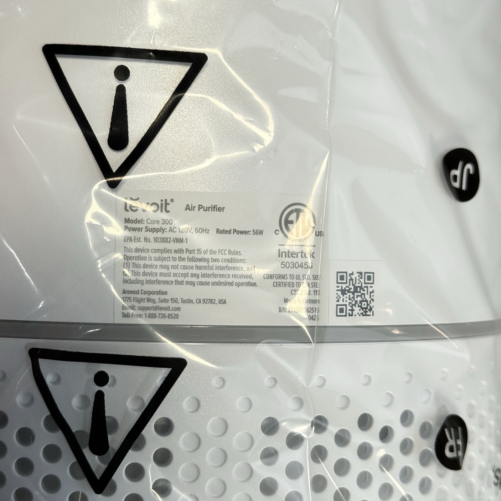 LEVOIT Core 300-P Air Purifier, Removes Dust Smoke Odor , Up to 1073 ft²