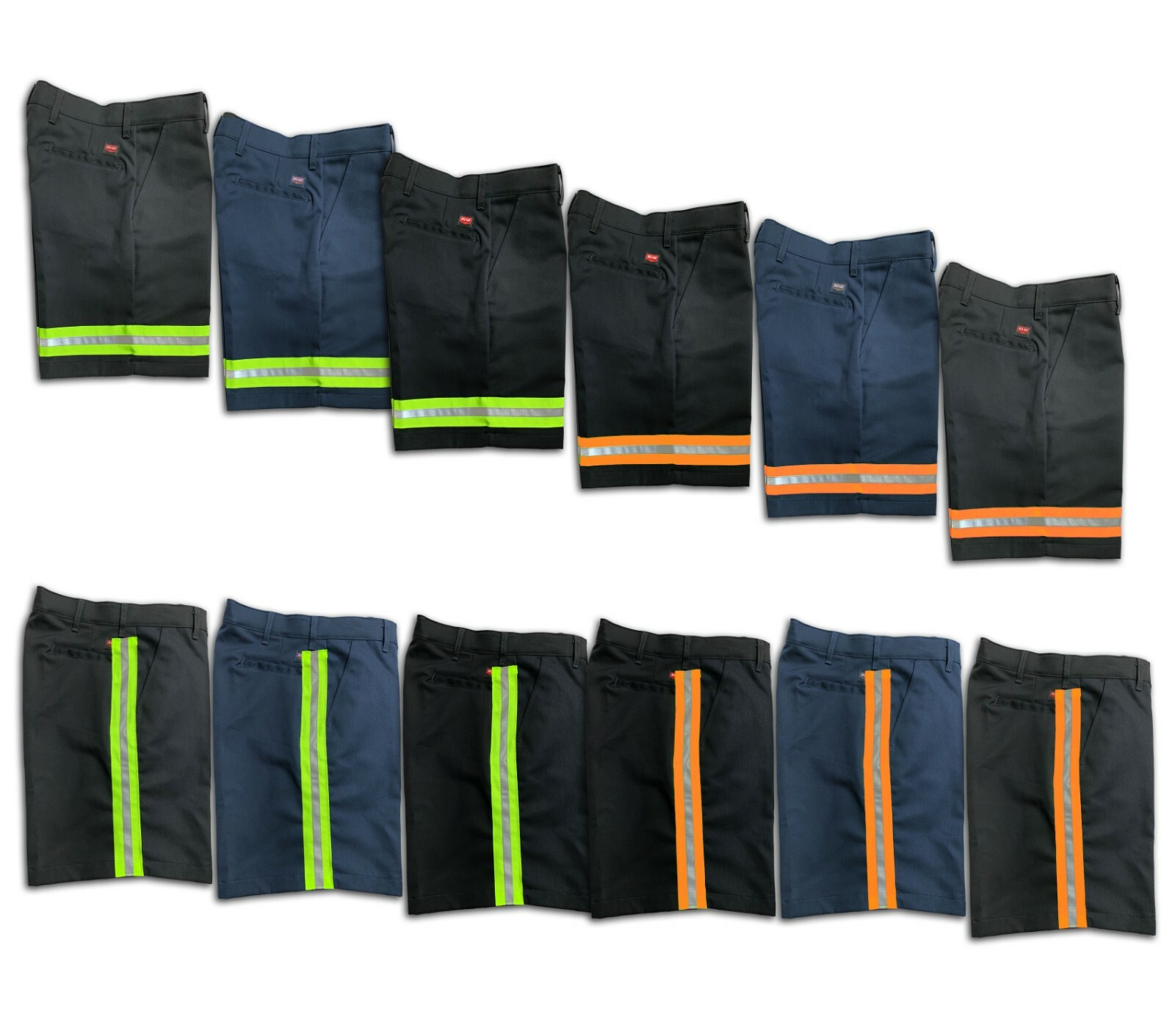 Red Kap Hi Vis Reflective Work Shorts Enhanced Vis Men's Industrial Uniform