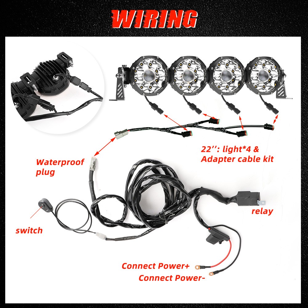 Ultra-bright 42" 8 XL Linkable LED Universal Light Bar Pod SUV ATV 4X4 UTV Truck