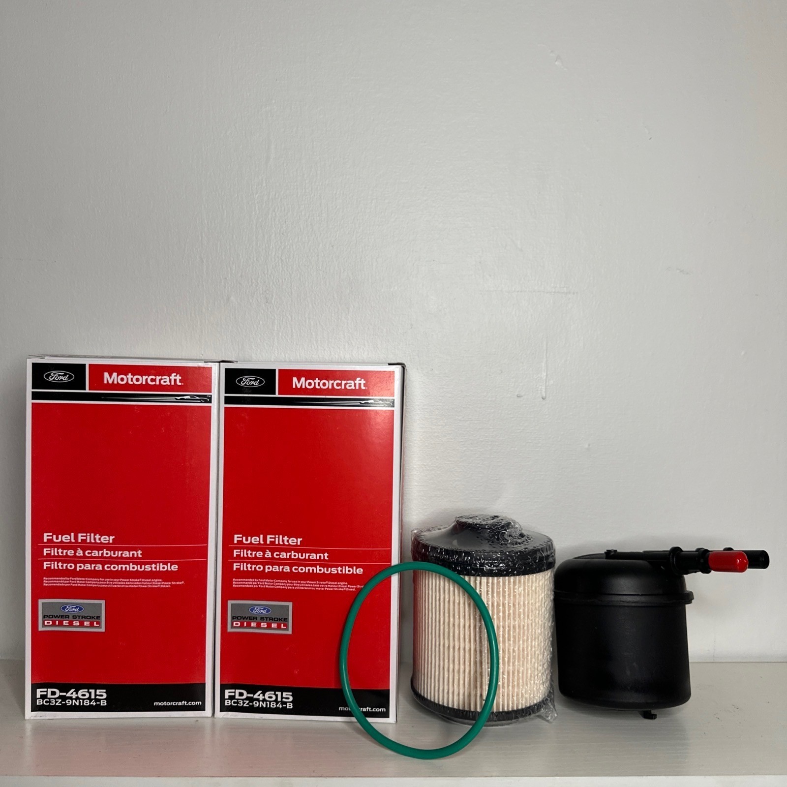 2 Pack Genuine Motorcraft FD4615 Diesel Fuel Filter Ford F-250 Super F-350 6.7L