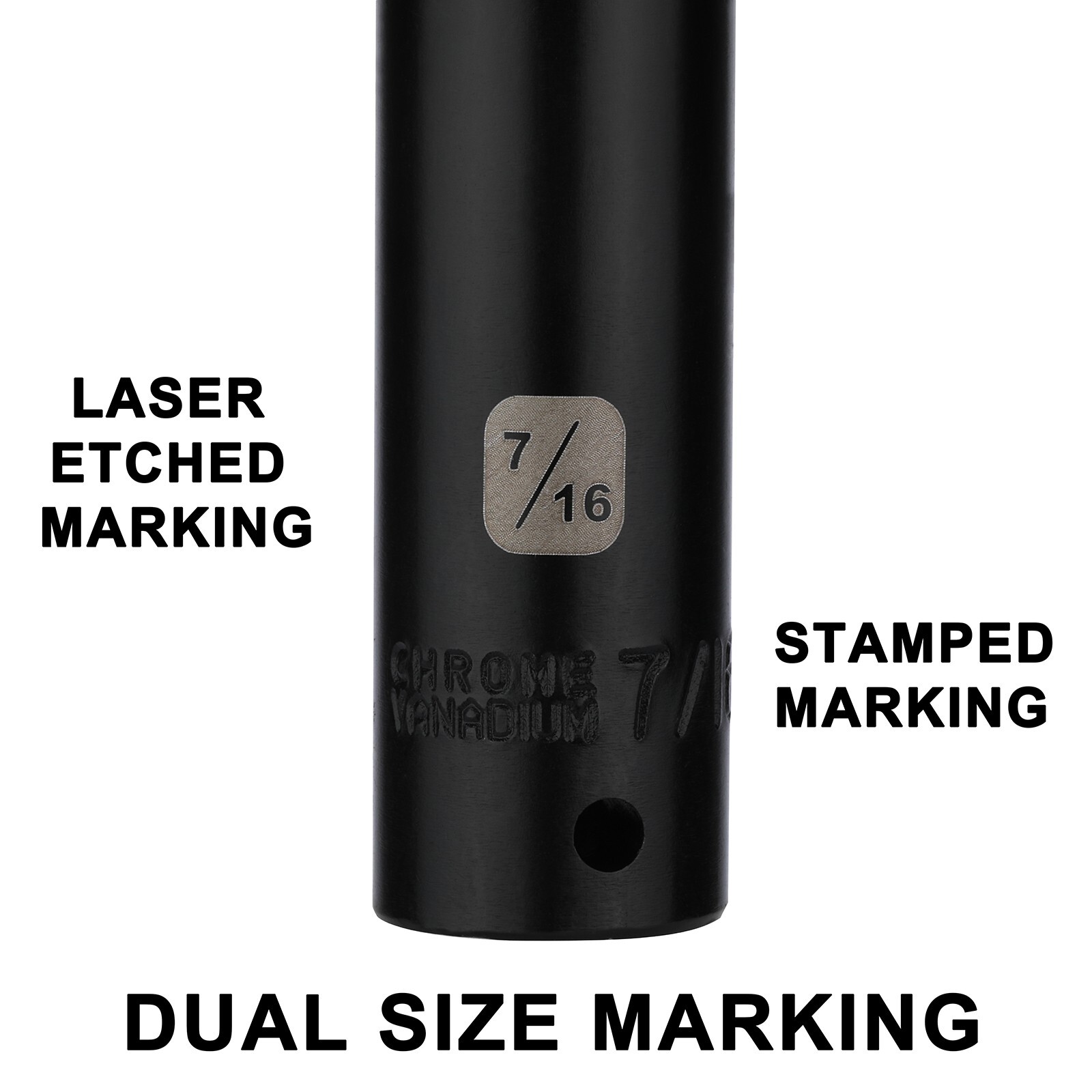 1/4" Drive Impact Socket Set, 55 Pieces Metric & SAE Sockets , Shallow & Deep