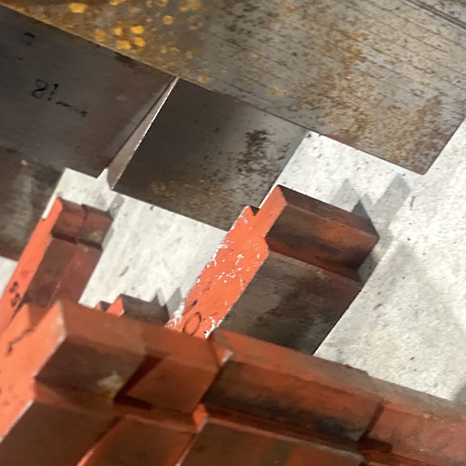 52 PCS. offset brake press dies, step dies, sheet metal forming. METRIC OFFSETS