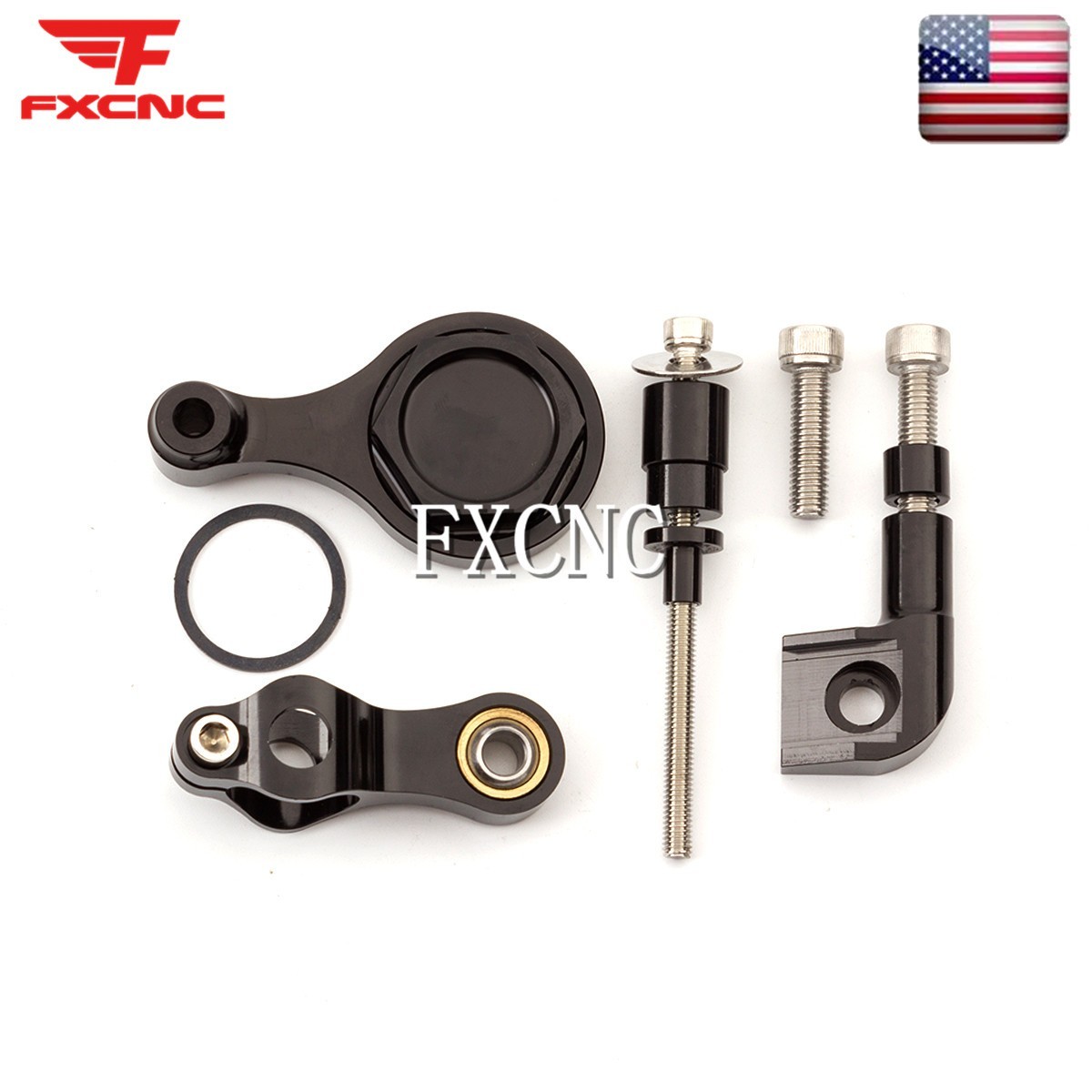 Steering Damper & Mount Bracket Kit Set For Yamaha YZF R6 2006-2020 R1 2006-2018