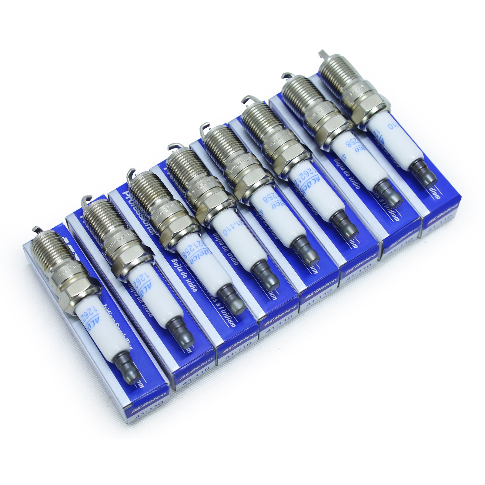 8PCS Genuine 41-110 Iridium Spark Plugs 12621258 For Chevy GMC 4.8L 5.3L 6.0 ne.