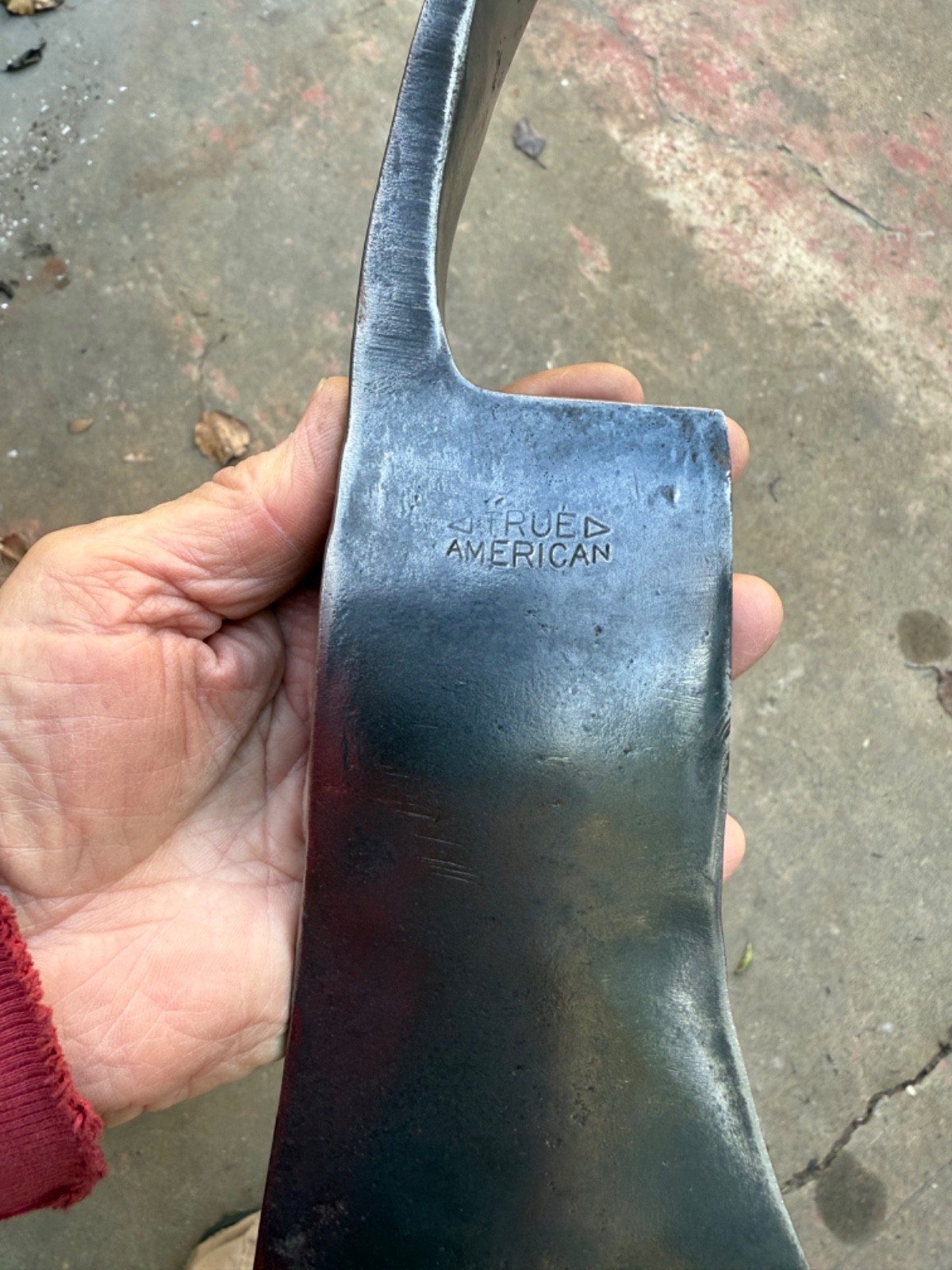 Vintage Mann True American Pulaski axe head.