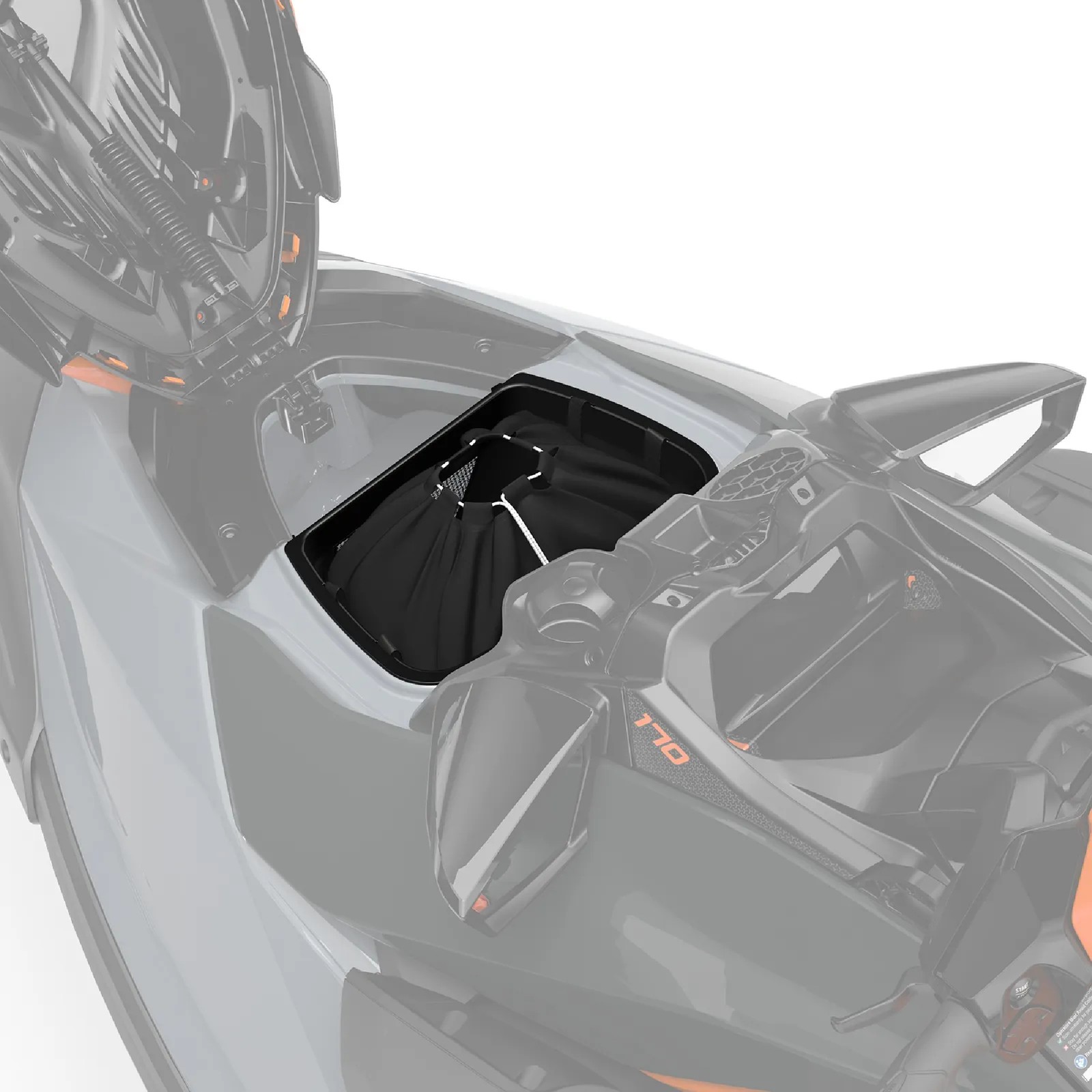 Sea-Doo OEM 3.4 US Gal (13 L) Removable Storage Bin Organizer, 295100814