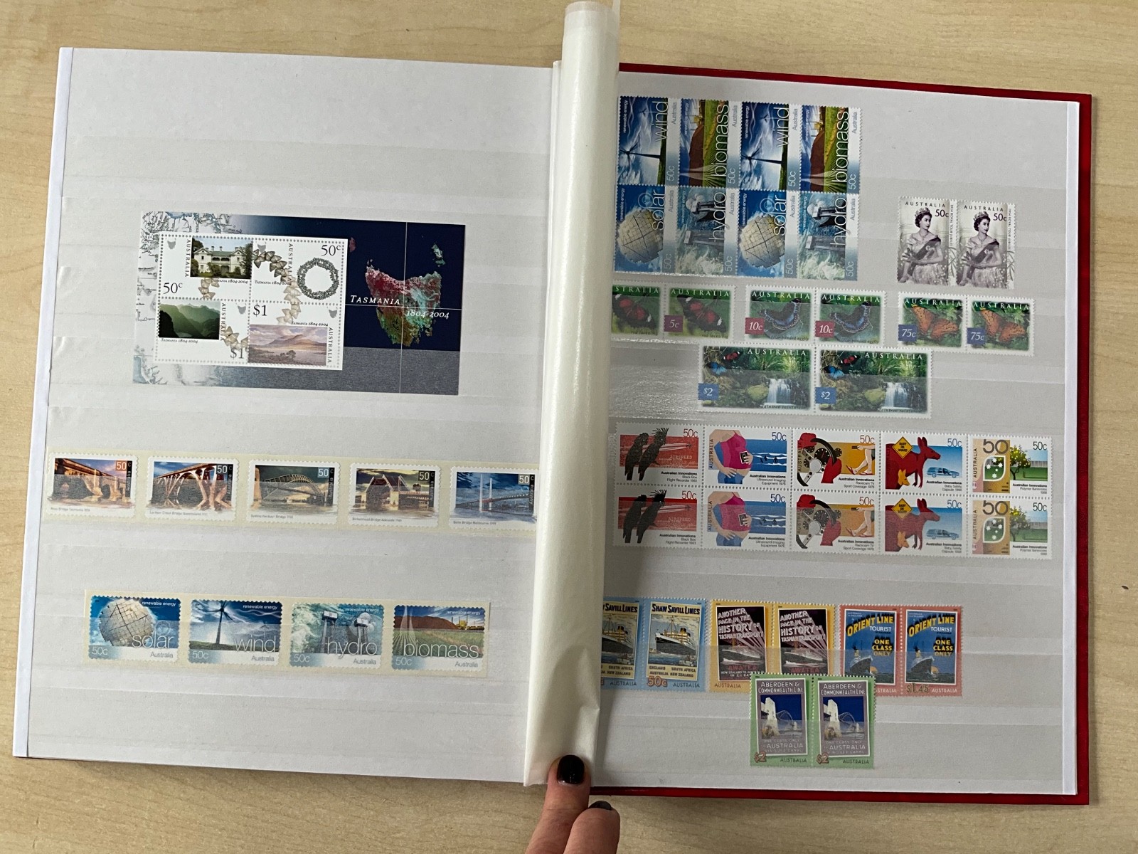 Australia Stamps 2002-2004 MNH Booklets Blocks Sets in 32 sided stock book #SA11