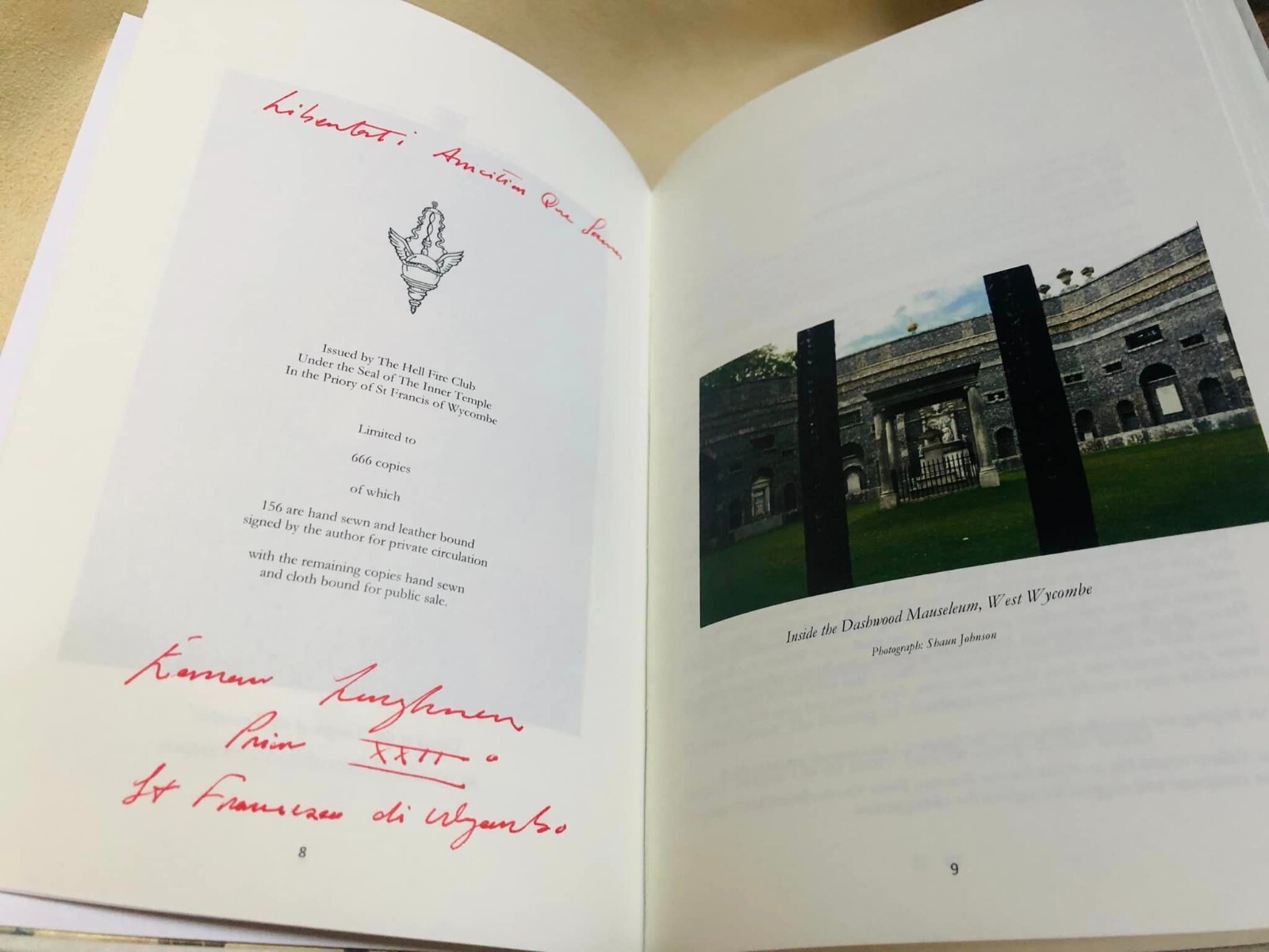 Secret Symbols of The Hell Fire Club leather copy Dashwood West Wycombe occult