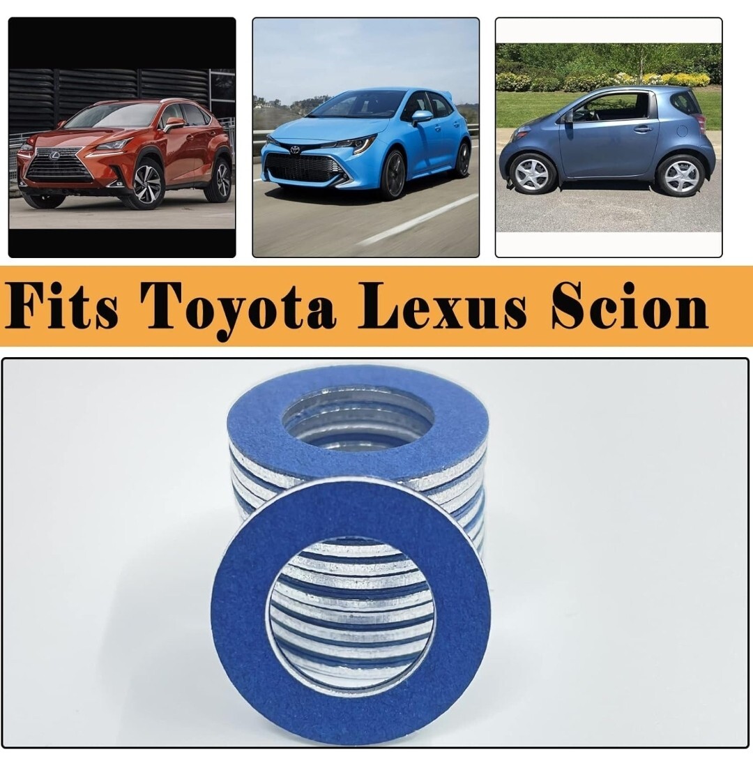 Genuine OEM Toyota 10 Replacement Oil Drain Plug Gaskets 90430-12031 Gasket NEW