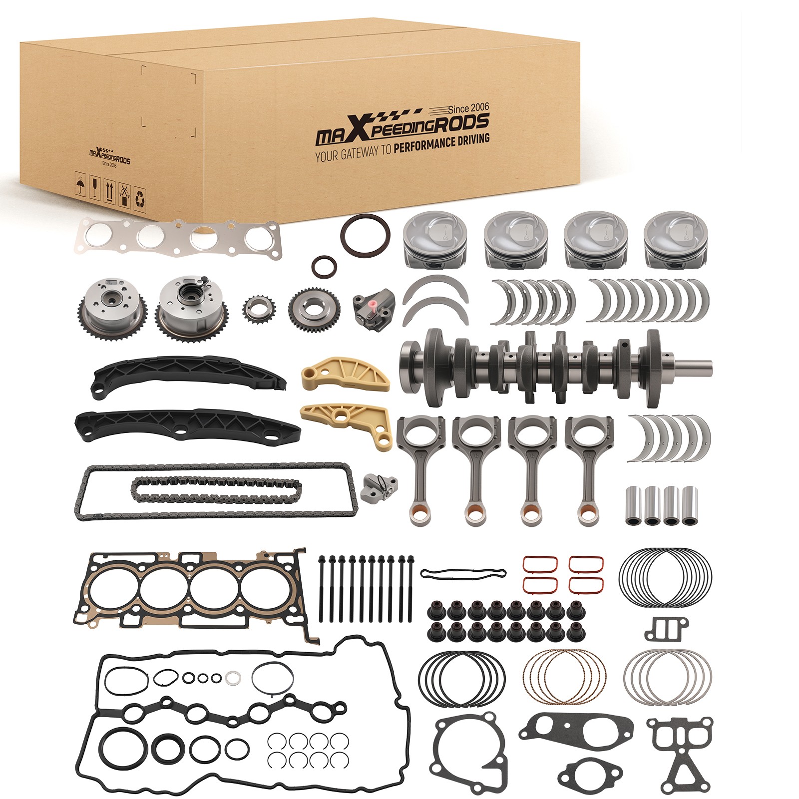 2.4L G4KJ Engine Rebuild Overhaul Kit - Crankshaft & ConRods For HYUNDAI KIA