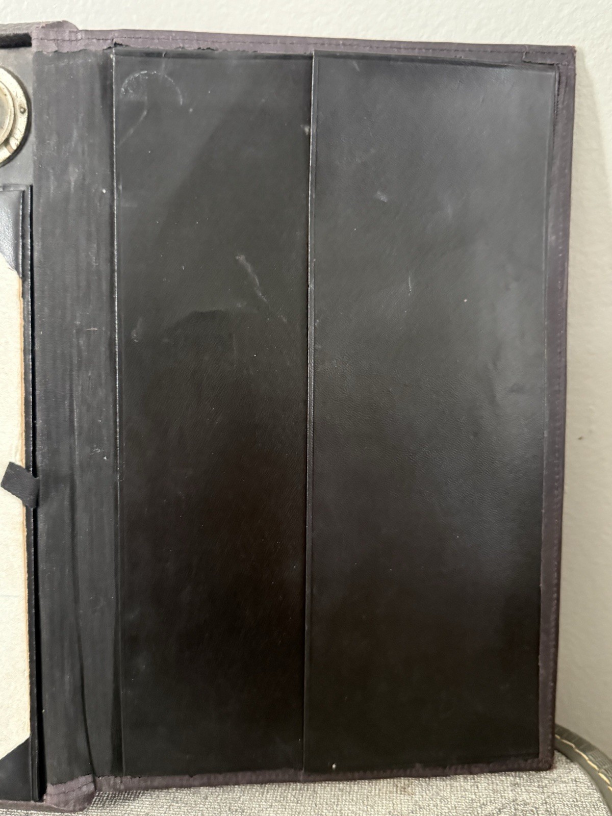 ANTIQUE TRAVELING WRITING DESK w/ 1908 Franklin Co. CHI Calendar & 1908 Document