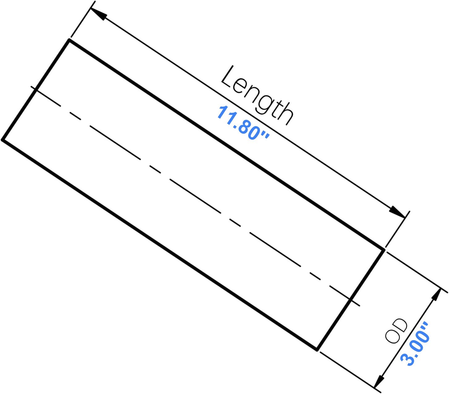 3 in Straight Intercooler Pipe Air Intake Hose Aluminum Alloy Tube Silver 30 cm