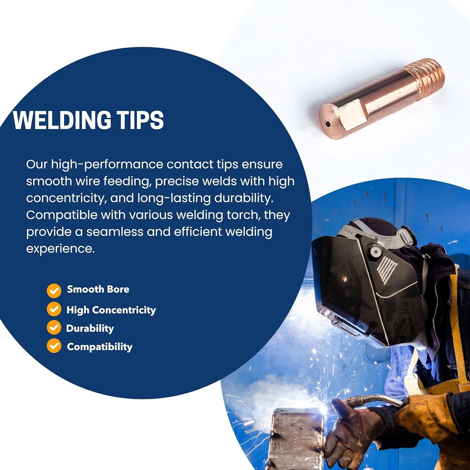 Mig Welder Tips 2/30-Pack Welding Tips .035" Contact Tip for Mig Welding Gun