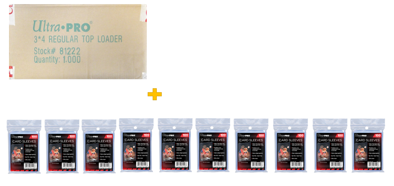 Ultra Pro 3x4 Top Loaders & Soft Sleeves - 25, 50, 100, 200, 300, 500, 1000