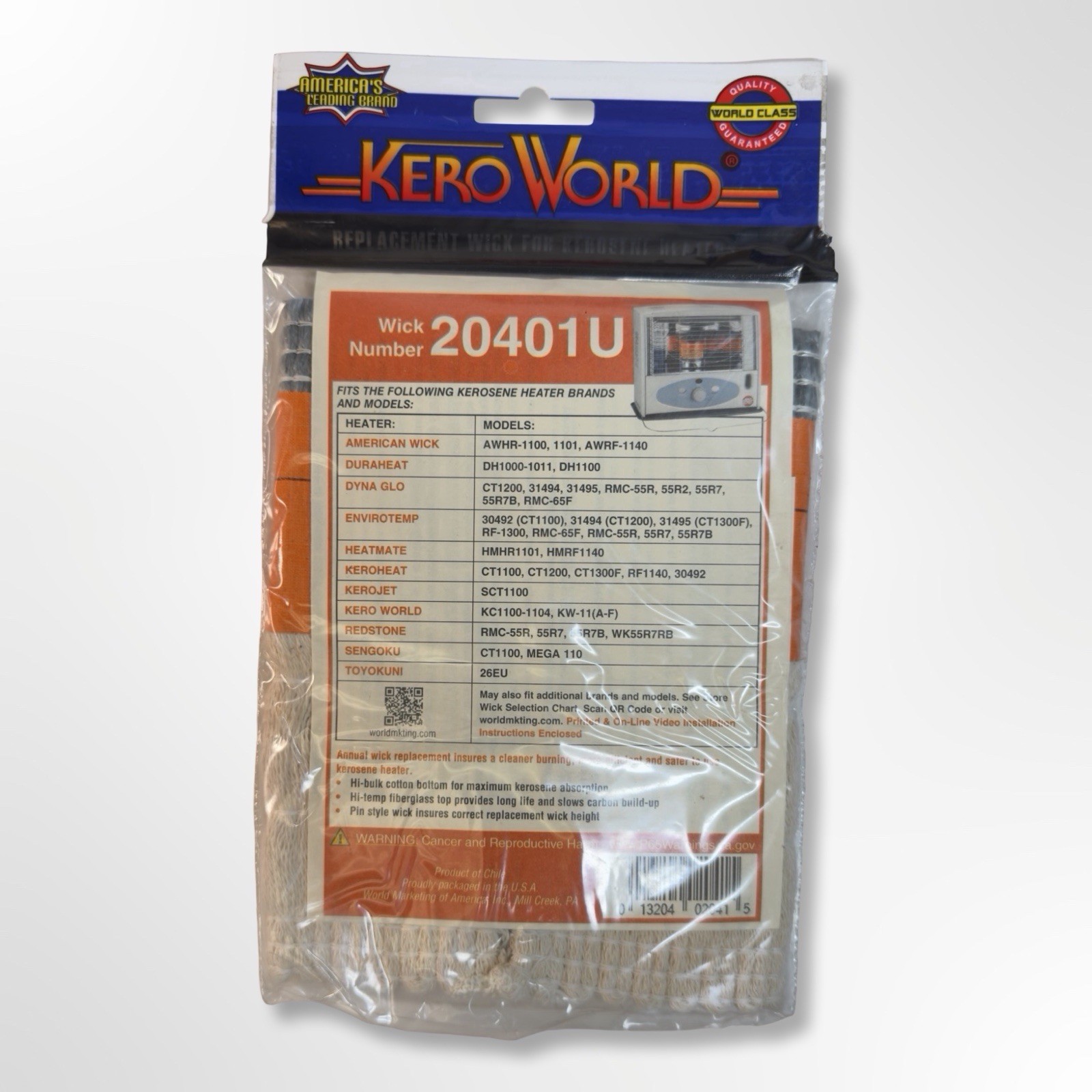 Kero World 20401U Replacement Wick Kerosene Heater KC1100-1104, KW-11(A-F)