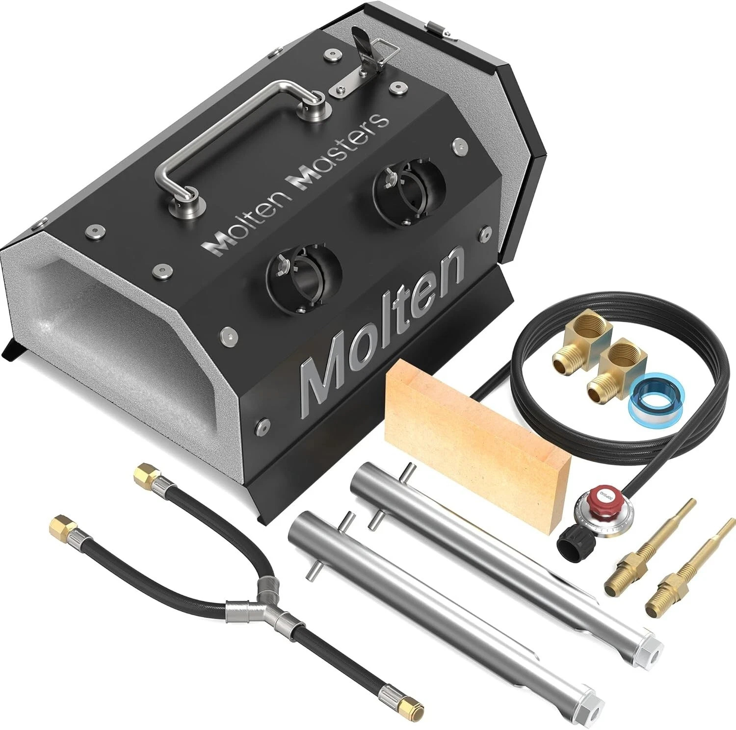 Blacksmith Forge Double Burner Propane Gas Forge for Knife Making Efficient Heat