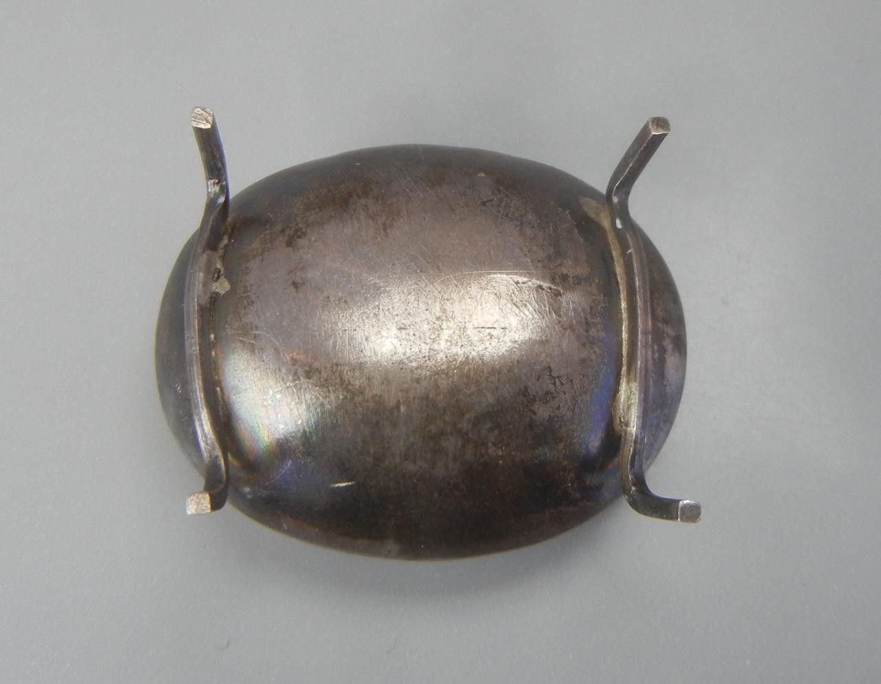 Vintage Navajo Open Salt Cellar Footed Bowl Sterling Silver Native American