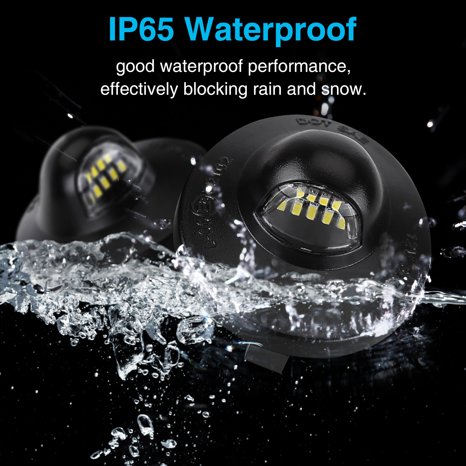 2X LED License Plate Light Rear Bumper Tag Assembly Lamp For Ford F150 F250 F350