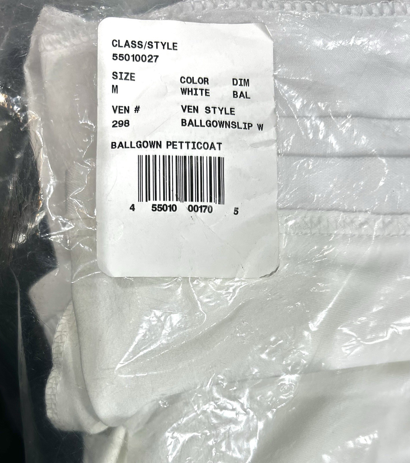 White David's Bridal Gown Slip MEDIUM Fit Flare Style 550 Petticoat Wedding NEW