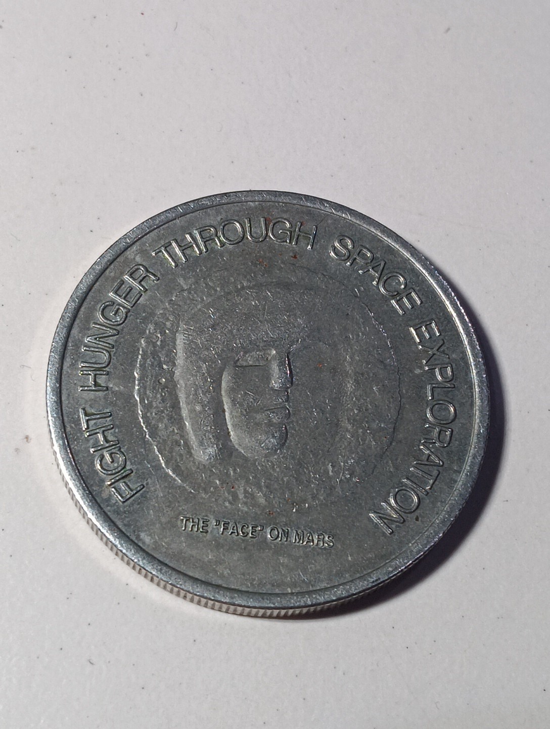 1996 Liberia 50 Dollars Coin Face on Mars