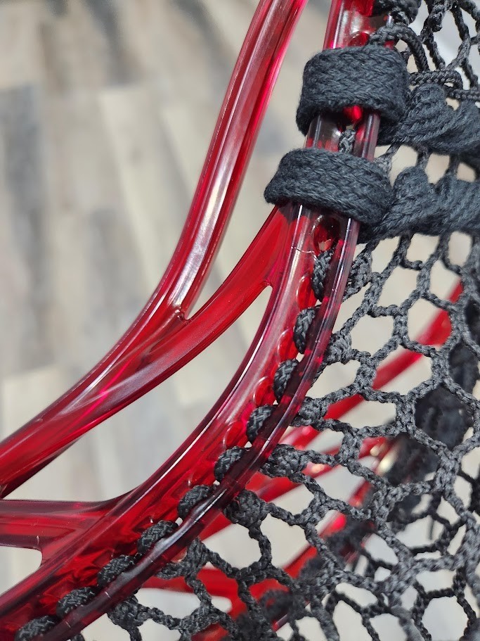 Attack Pocket: New ECD ION Ruby Red Mid Low Pocket Lacrosse Head LAX HERO 4.0