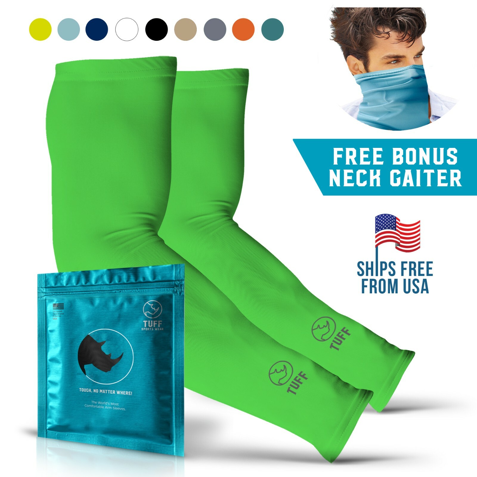 Tattoo Cover Up Arm Sleeves 1 Pair 10 colors for Men Women Compression Sleeve