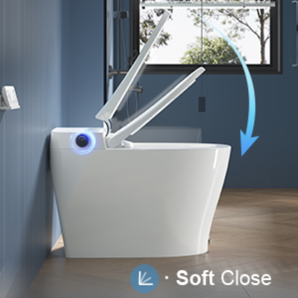 HOROW Smart Toilet Bidet Seat Elongated One Piece Toilet Dryer Auto Open Close
