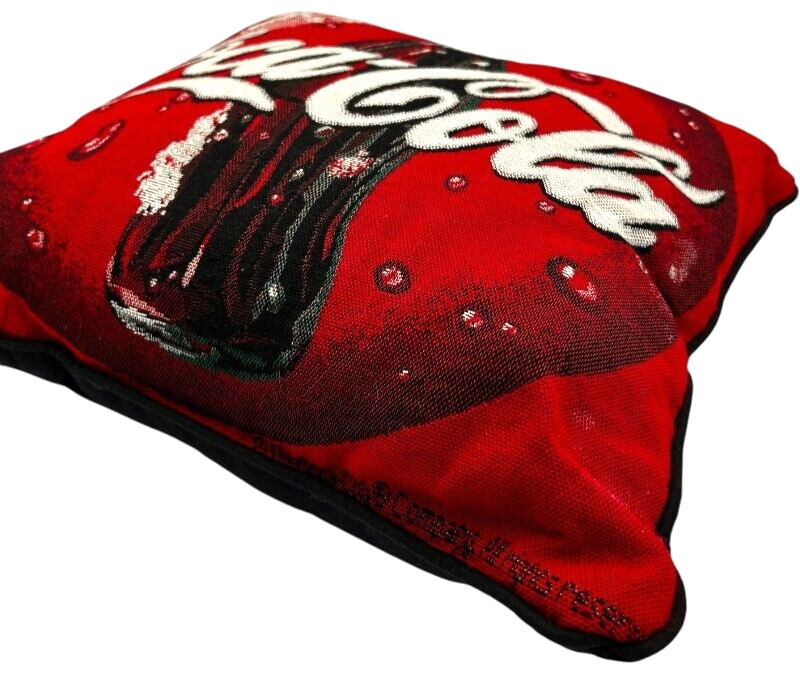 VTG Coca-Cola Coke Bottle Bubbles Tapestry 15 inch Throw Pillow