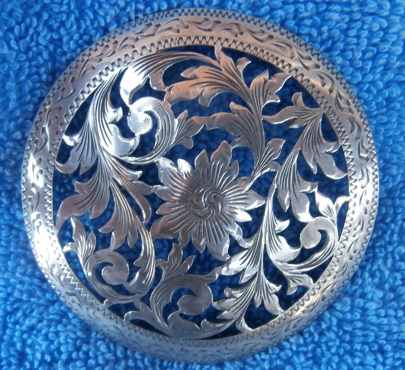 Fleming Sterling Silver Filagree 3 in. Saddle Horn Cap