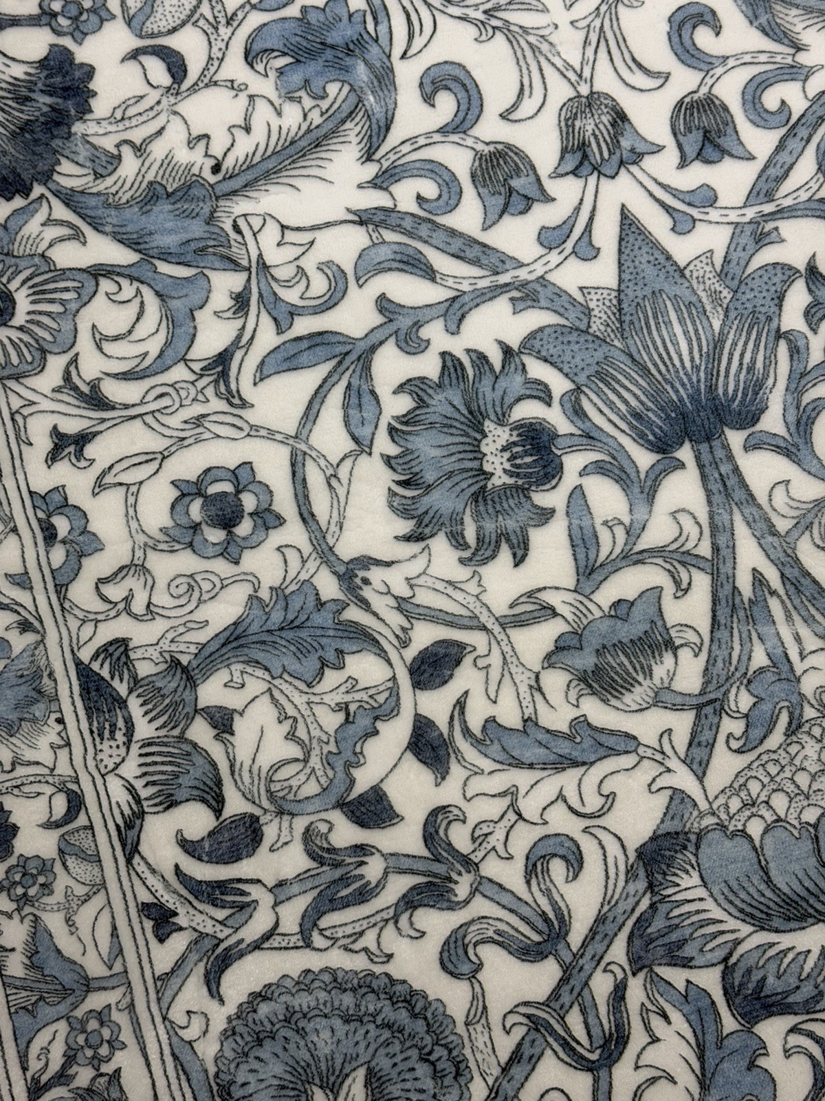 NEW Morris & Co 2 Piece Accent Rug Set Lodden Blue White 2'x5' Washable 24"x36"