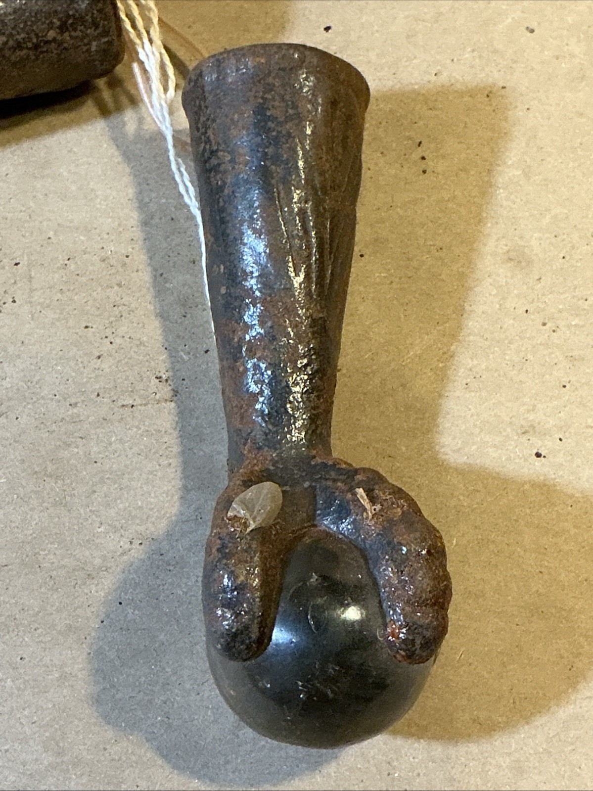 Set Of 4 Antique Cast Iron Glass Ball Table Feet Claw Feet As Is INV-AD60